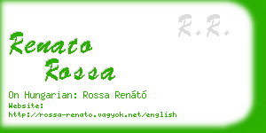 renato rossa business card